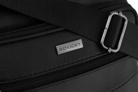 Męska torba na ramię ze skóry naturalnej - Rovicky Męska torba na ramię ze skóry naturalnej - Rovicky