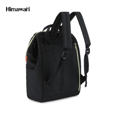 Czarny plecak damski z USB na laptopa - Himawari Czarny plecak damski z USB na laptopa - Himawari
