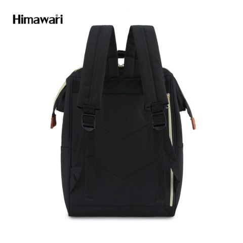 Czarny plecak damski z USB na laptopa - Himawari Czarny plecak damski z USB na laptopa - Himawari