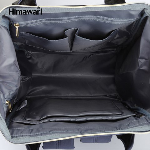 Czarny plecak damski z USB na laptopa - Himawari Czarny plecak damski z USB na laptopa - Himawari