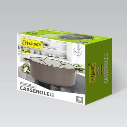 Garnek z pokrywką 24 cm 4,1L MAESTRO MR-4009-24