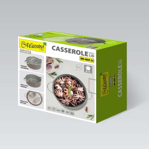 Garnek z pokrywką 24 cm 4,1L MAESTRO MR-4009-24