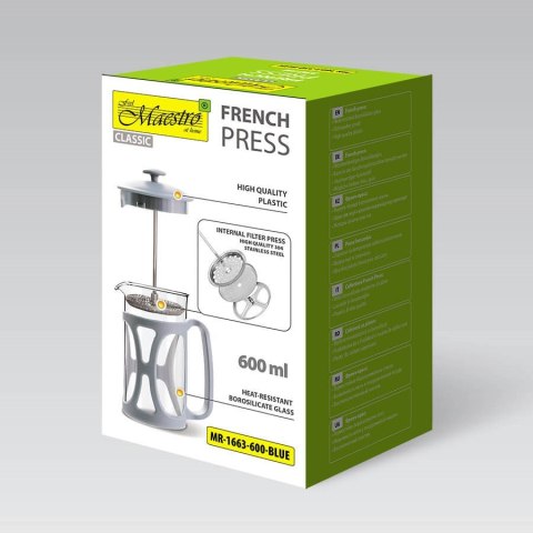 Prasa francuska MAESTRO 600ML MR-1663-600-BLUE