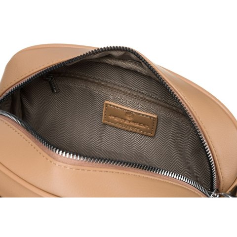 Miejska, beżowa listonoszka damska ze skóry ekologicznej w komplecie dwa paski na ramię crossbody Peterson Miejska, beżowa listonoszka damska ze skóry ekologicznej w komplecie dwa paski na ramię crossbody Peterson