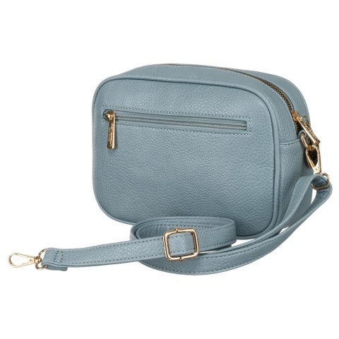 Niebieska listonoszka damska crossbody z wąskim i szerokim paskiem na ramię eko skóra Peterson Niebieska listonoszka damska crossbody z wąskim i szerokim paskiem na ramię eko skóra Peterson