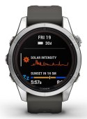 Zegarek sportowy Garmin Fenix 7S Pro Solar Silver SS Grapphite