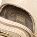Modna i funkcjonalna beżowa saszetka damska crossbody z eko skóry Peterson