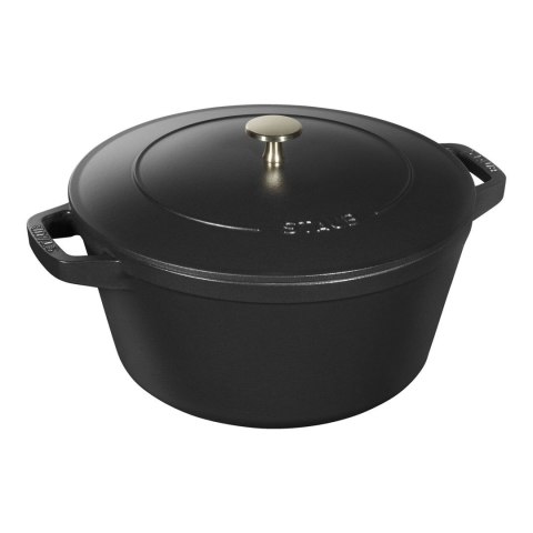Zestaw 3 naczyń żeliwnych z pokrywką STAUB 40508-386-0 - czarny 24 cm Zestaw 3 naczyń żeliwnych z pokrywką STAUB 40508-386-0 - czarny 24 cm