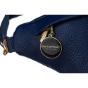 Granatowa sportowa nerka damska ze skóry ekologicznej saszetka na biodra lub na ramię crossbody Peterson