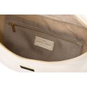 Miejska modna beżowa nerka damska na biodra lub przez ramię crossbody skóra ekologiczna Peterson