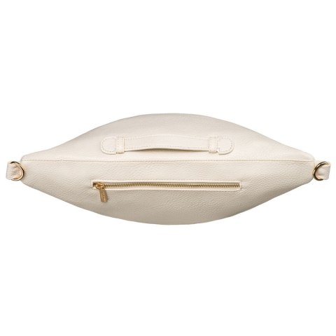 Miejska saszetka damska beżowa z eko skóry nerka na biodra lub na ramię crossbody Peterson Miejska saszetka damska beżowa z eko skóry nerka na biodra lub na ramię crossbody Peterson