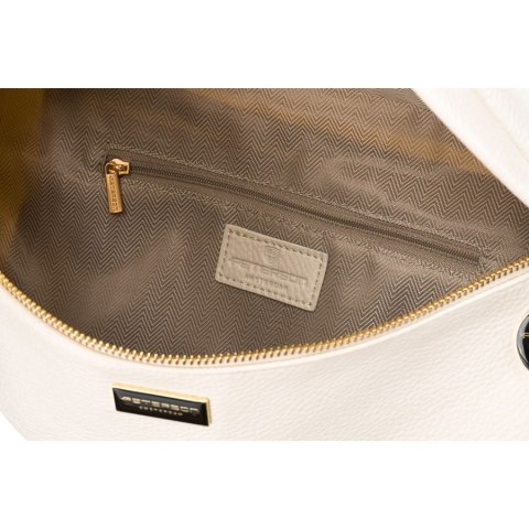 Miejska saszetka damska beżowa z eko skóry nerka na biodra lub na ramię crossbody Peterson Miejska saszetka damska beżowa z eko skóry nerka na biodra lub na ramię crossbody Peterson