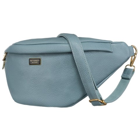 Modna sportowa niebieska saszetka damska na biodra, na ramię lub przez ramię nerka crossbody z eko skóry Peterson Modna sportowa niebieska saszetka damska na biodra, na ramię lub przez ramię nerka crossbody z eko skóry Peterson