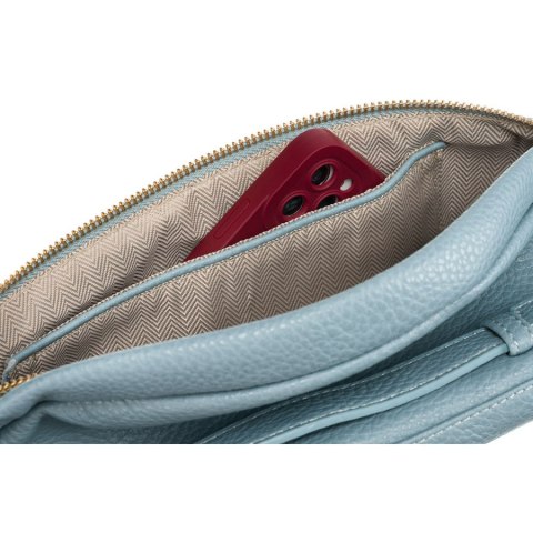 Modna sportowa niebieska saszetka damska na biodra, na ramię lub przez ramię nerka crossbody z eko skóry Peterson Modna sportowa niebieska saszetka damska na biodra, na ramię lub przez ramię nerka crossbody z eko skóry Peterson