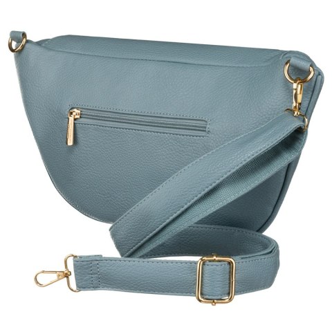 Niebieska saszetka damska biodrówka nerka na ramię crossbody z eko skóry Peterson Niebieska saszetka damska biodrówka nerka na ramię crossbody z eko skóry Peterson