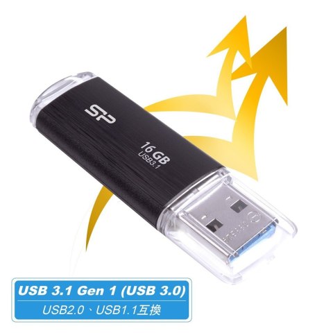 Pendrive Silicon Power Blaze B02 16GB USB 3.1 kolor czarny (SP016GBUF3B02V1K) Pendrive Silicon Power Blaze B02 16GB USB 3.1 kolor czarny (SP016GBUF3B02V1K)