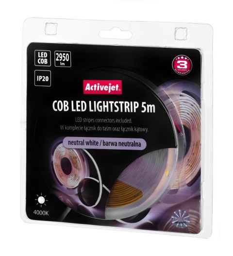 Taśma LED COB 5m barwa neutralna IP20 Taśma LED COB 5m barwa neutralna IP20