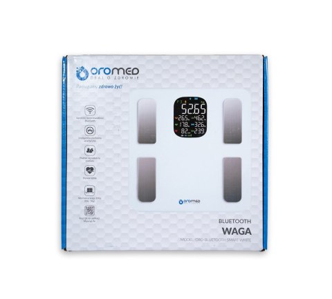 Waga łazienkowa ORO BLUETOOTH SMART WHITE OROMED Waga łazienkowa ORO BLUETOOTH SMART WHITE OROMED