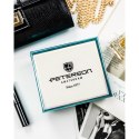 Czerwony portfel damski ze skóry naturalnej i ekologicznej wyposażony w system RFID - Peterson