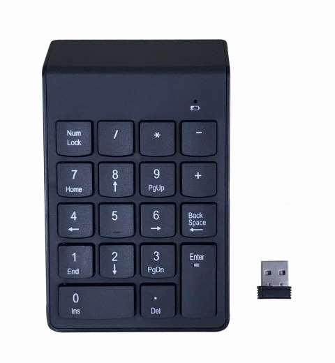 GEMBIRD KLAWIATURA NUMERYCZNA BEZPRZEWODOWA KPD-W-02 US LAYOUT, 18 KLAWISZY, CZARNA GEMBIRD KLAWIATURA NUMERYCZNA BEZPRZEWODOWA KPD-W-02 US LAYOUT, 18 KLAWISZY, CZARNA