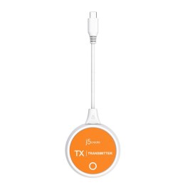 Nadajnik i odbiornik audio/video bezprzewodowy j5create ScreenCast USB-C Wireless Display HDMI Extender; kolor biały JVAW62-N