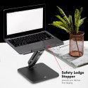 MACLEAN PODSTAWKA BIURKOWA NA MONITOR LUB LAPTOP, SPRĘŻYNA GAZOWA, DO PRACY STOJĄCO SIEDZĄCEJ, CZARNA MC-493