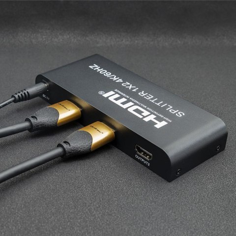 QOLTEC ROZDZIELACZ SPLITTER 2XHDMI 4KX2K | 6GB/S | 60HZ QOLTEC ROZDZIELACZ SPLITTER 2XHDMI 4KX2K | 6GB/S | 60HZ