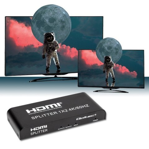 QOLTEC ROZDZIELACZ SPLITTER 2XHDMI 4KX2K | 6GB/S | 60HZ QOLTEC ROZDZIELACZ SPLITTER 2XHDMI 4KX2K | 6GB/S | 60HZ