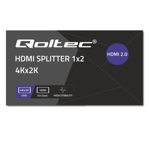 QOLTEC ROZDZIELACZ SPLITTER 2XHDMI 4KX2K | 6GB/S | 60HZ QOLTEC ROZDZIELACZ SPLITTER 2XHDMI 4KX2K | 6GB/S | 60HZ