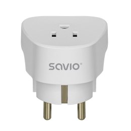 SAVIO ADAPTER PODRÓŻNY, GNIAZDO US - WTYK EU AP-01