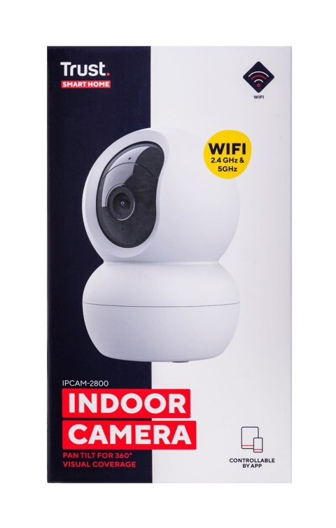 Kamera IP Trust IPCAM-2800 Indoor PTZ Wi-Fi White Kamera IP Trust IPCAM-2800 Indoor PTZ Wi-Fi White