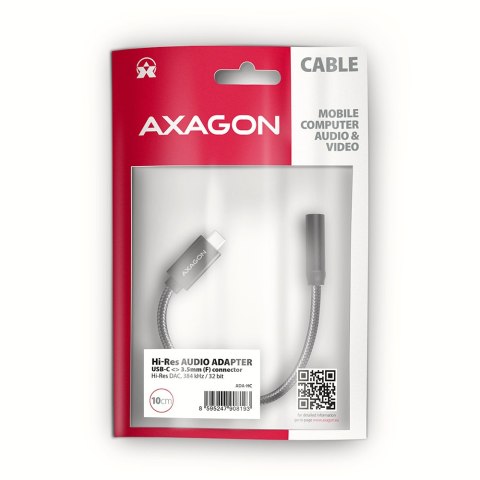 AXAGON | ADA-HC USB-C - HI-RES DAC Audio Adapter AXAGON | ADA-HC USB-C - HI-RES DAC Audio Adapter