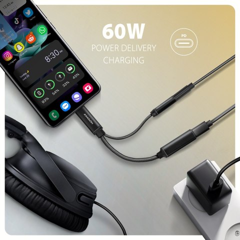 AXAGON | ADA-HCPD USB-C - Hi-Res DAC Audio Adapter PD, 60W AXAGON | ADA-HCPD USB-C - Hi-Res DAC Audio Adapter PD, 60W