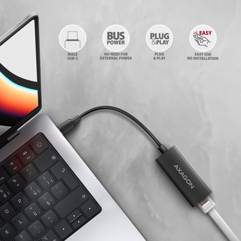 AXAGON ADE-ARC USB-C Gigabit Ethernet Adapter AXAGON ADE-ARC USB-C Gigabit Ethernet Adapter