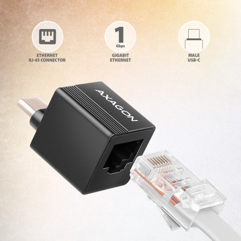 AXAGON ADE-MINIC Miniatur aluminum USB-C 3.2 Gen 1 Gigabit Ethernet 10/100/1000 Mb/s adapter with automatic installation AXAGON ADE-MINIC Miniatur aluminum USB-C 3.2 Gen 1 Gigabit Ethernet 10/100/1000 Mb/s adapter with automatic installation