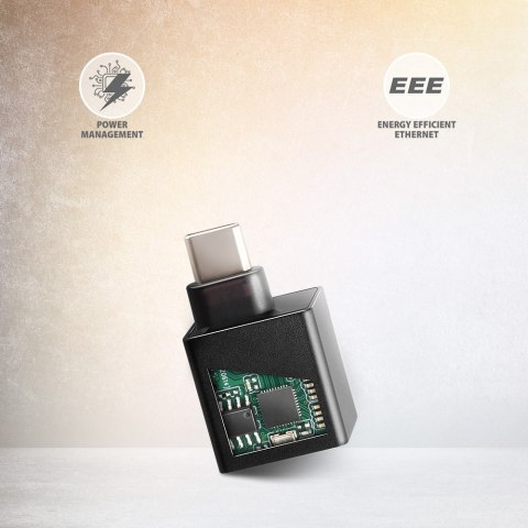 AXAGON ADE-MINIC Miniatur aluminum USB-C 3.2 Gen 1 Gigabit Ethernet 10/100/1000 Mb/s adapter with automatic installation AXAGON ADE-MINIC Miniatur aluminum USB-C 3.2 Gen 1 Gigabit Ethernet 10/100/1000 Mb/s adapter with automatic installation