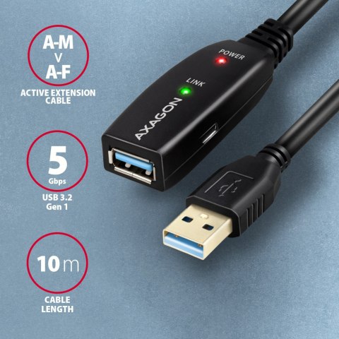 AXAGON Active extension USB 3.2 Gen 1, 10 m | ADR-310 AXAGON Active extension USB 3.2 Gen 1, 10 m | ADR-310