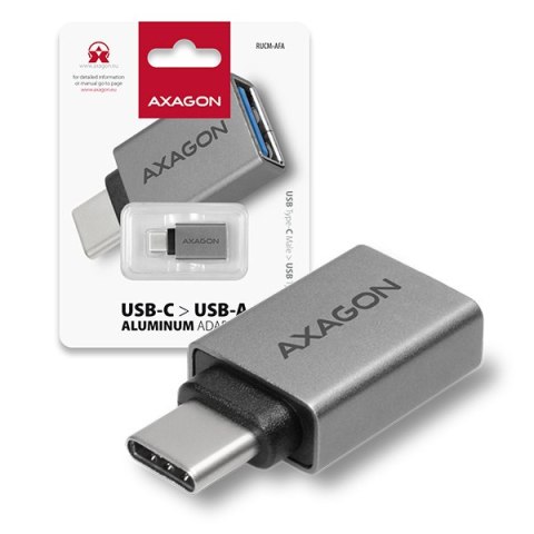 AXAGON Adapter into the USB-C port with USB Type A female output | RUCM-AFA AXAGON Adapter into the USB-C port with USB Type A female output | RUCM-AFA