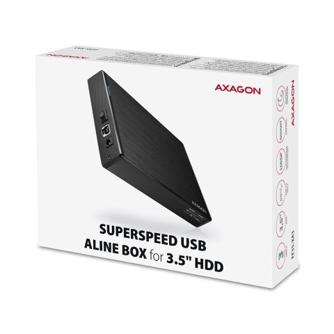 AXAGON | Compact aluminum USB 3.2 Gen 1 external box SATA intended for 3.5" HDD AXAGON | Compact aluminum USB 3.2 Gen 1 external box SATA intended for 3.5" HDD