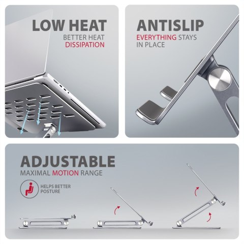 AXAGON | Notebooks and tablets stand STND-LQ | Adjustable Height, Tilt | 10-16 " AXAGON | Notebooks and tablets stand STND-LQ | Adjustable Height, Tilt | 10-16 "