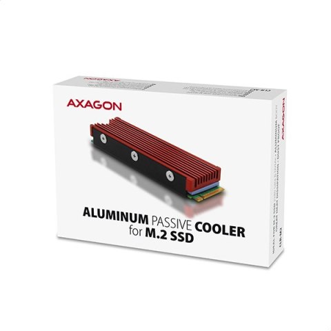 AXAGON | Passive aluminum cooler for all M.2 SSDs, size 2280, high 12 mm | CLR-M2 AXAGON | Passive aluminum cooler for all M.2 SSDs, size 2280, high 12 mm | CLR-M2
