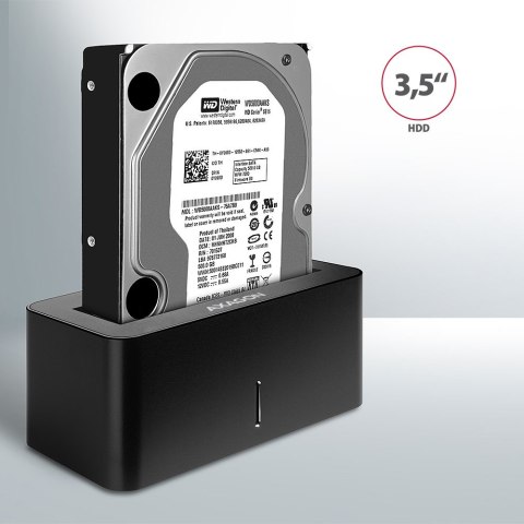 AXAGON | USB 3.0-1x SATA 6G HDD Dock Station, Black | ADSA-SN AXAGON | USB 3.0-1x SATA 6G HDD Dock Station, Black | ADSA-SN