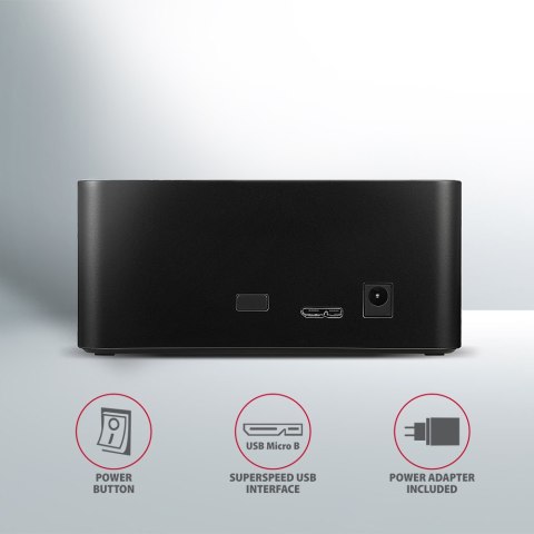 AXAGON | USB 3.0-1x SATA 6G HDD Dock Station, Black | ADSA-SN AXAGON | USB 3.0-1x SATA 6G HDD Dock Station, Black | ADSA-SN