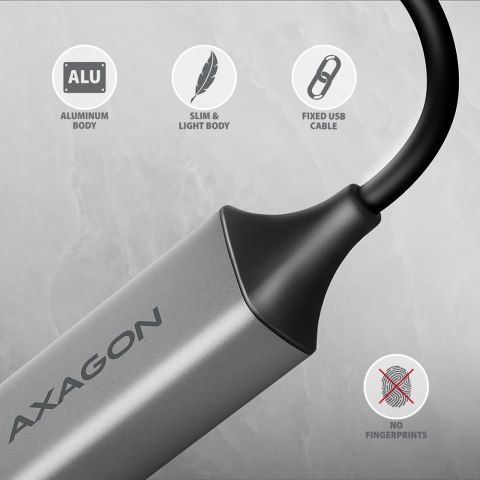 AXAGON ADE-TXCA Compact aluminum USB 3.2 Gen 1 Gigabit Ethernet 10/100/1000Mbit adapter with automatic installation, Nintendo Sw AXAGON ADE-TXCA Compact aluminum USB 3.2 Gen 1 Gigabit Ethernet 10/100/1000Mbit adapter with automatic installation, Nintendo Sw