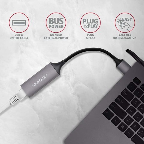 AXAGON ADE-TR Compact aluminum USB 3.2 Gen 1 Gigabit Ethernet 10/100/1000Mbit adapter with automatic installation AXAGON ADE-TR Compact aluminum USB 3.2 Gen 1 Gigabit Ethernet 10/100/1000Mbit adapter with automatic installation