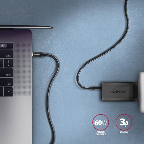 AXAGON Data and charging USB 3.2 Gen 1 cable, 1.5 m | BUCM3-CM15AB | USB Type C - USB Type C AXAGON Data and charging USB 3.2 Gen 1 cable, 1.5 m | BUCM3-CM15AB | USB Type C - USB Type C