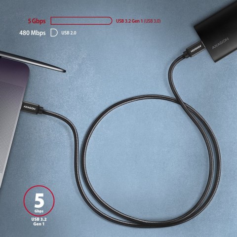 AXAGON Data and charging USB 3.2 Gen 1 cable, 1 m | BUCM3-CM10AB | USB Type C - USB Type C AXAGON Data and charging USB 3.2 Gen 1 cable, 1 m | BUCM3-CM10AB | USB Type C - USB Type C