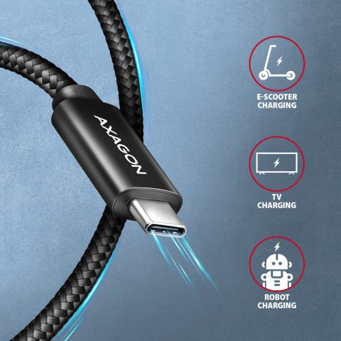 AXAGON Data and charging USB 480Mbps cable, 1.5 m | BUCM2-CM15AB | USB-C to USB-C AXAGON Data and charging USB 480Mbps cable, 1.5 m | BUCM2-CM15AB | USB-C to USB-C