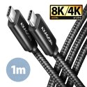AXAGON Data and charging USB4 Gen 3x2 cable, 1 m | BUCM432-CM10AB | USB Type C - USB Type C
