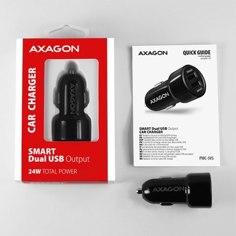 AXAGON Dual car charger, 24W | PWC-5V5 AXAGON Dual car charger, 24W | PWC-5V5